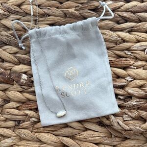 Silver and White Kendra Scott Necklace